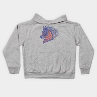 head of the head of the CRAZY HORSE Kids Hoodie